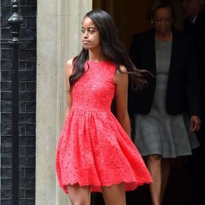 Elegant Pink Lace Dress